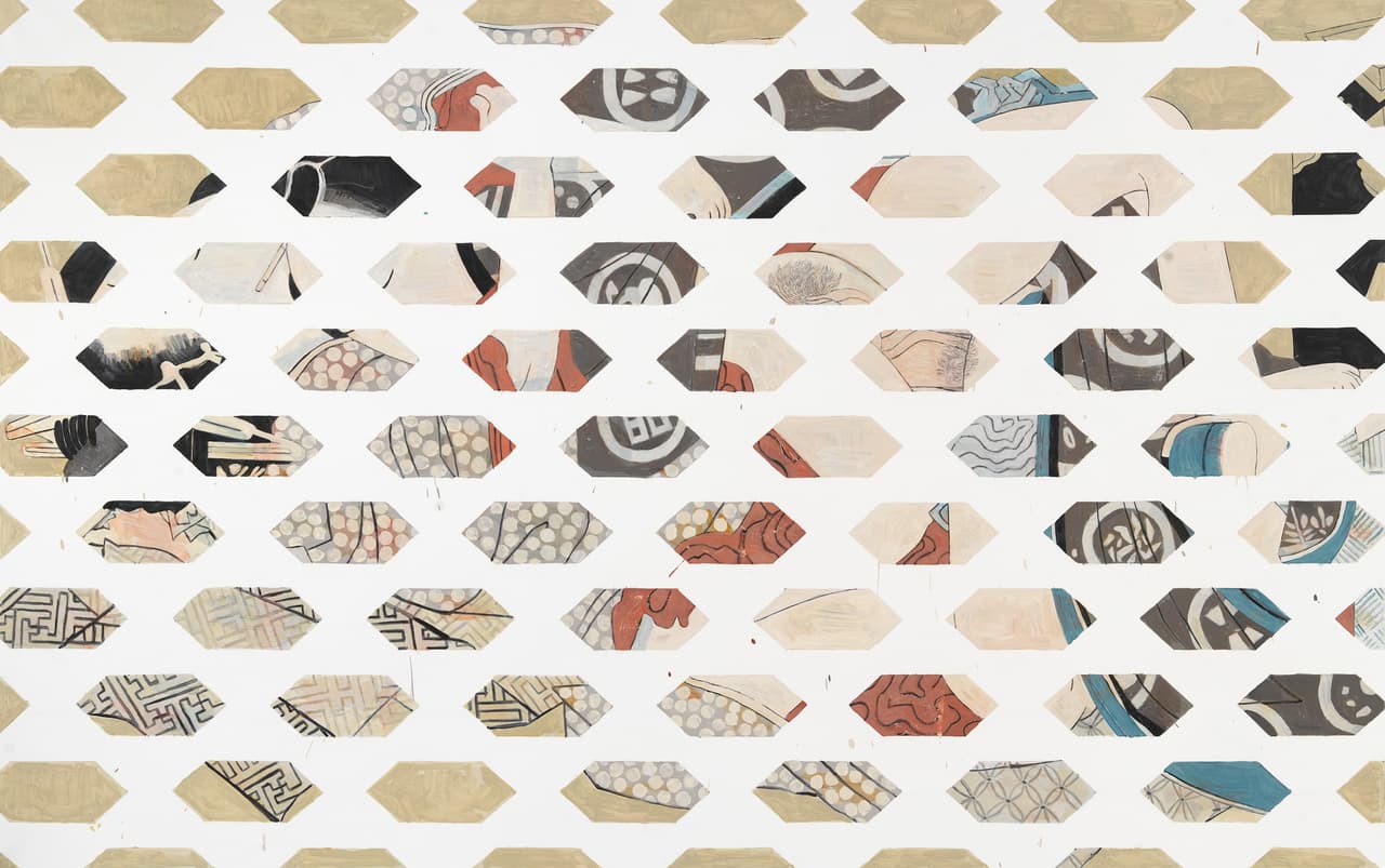 <b>Jorge Macchi</b>
<br>
<i>Argentina</i>
<br>Japonismo, 2018
<br>Ruth Benzacar Galeria de Arte
<br>Pintura: óleo sobre lienzo
<br>Tamaño: 74.4 × 117.7 pulgadas
<br>Miami Beach Convention Center | D28