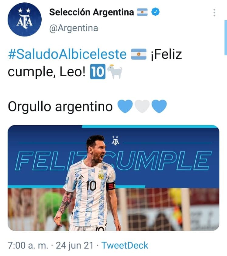 Las felicitaciones no paran para el astro del futbol argentino y referente del Club Barcelona, hoy cumple 32 años Lionel Messi y así lo felicitaron en las redes.