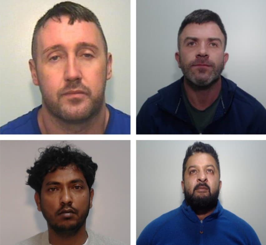 Leon Atkinson (izquierda, arriba) y sus tres cómplices fueron señalados por narcotráfico.