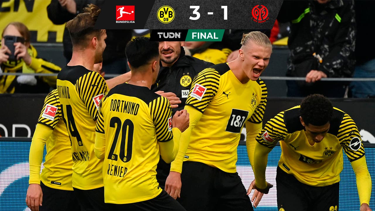 Haaland se enciende con doblete ante el Mainz antes de la Champions