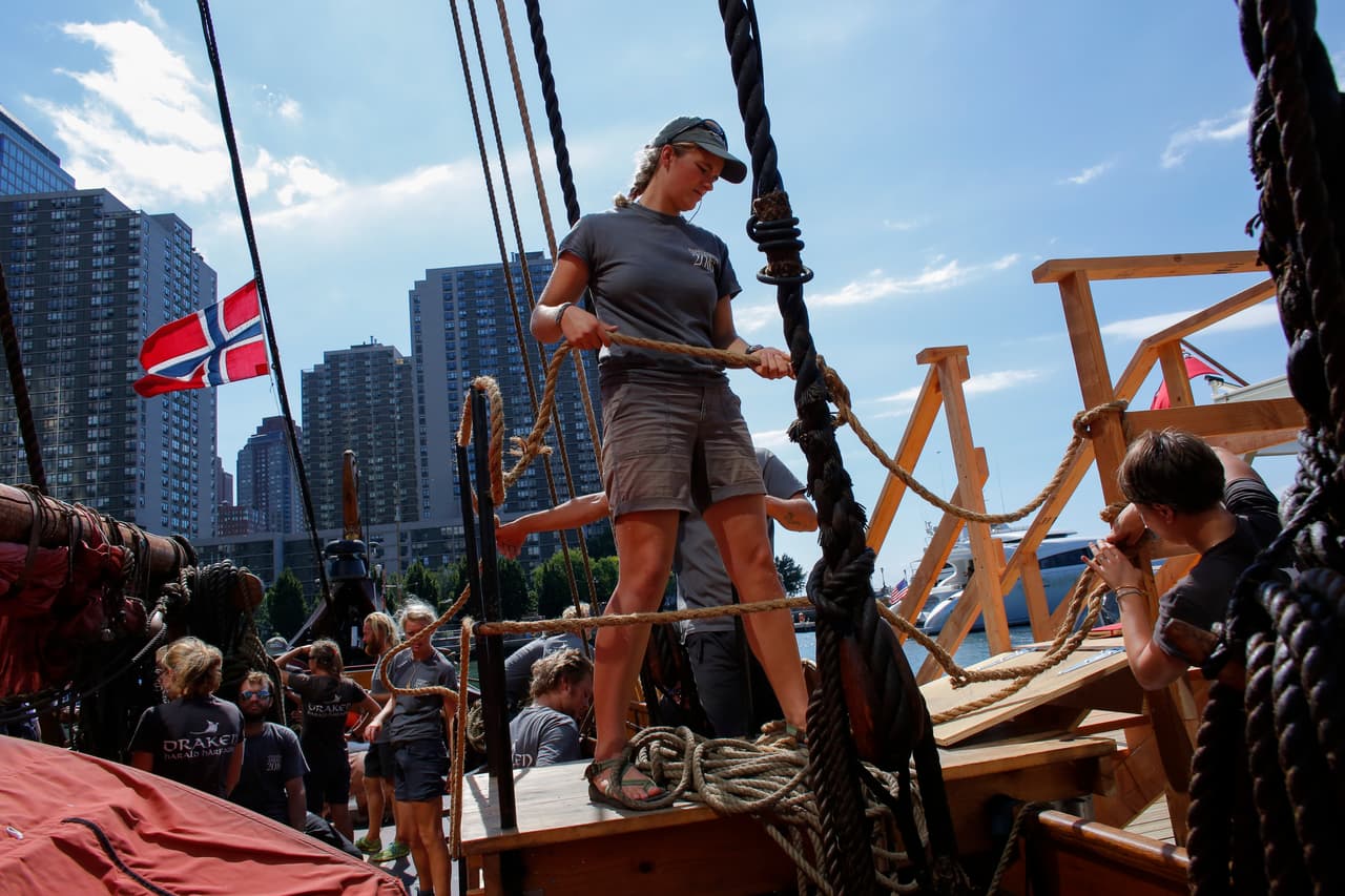 Hasta el 24 de septiembre, el público en Nueva York podrá visitar el barco vikingo más grande del mundo.