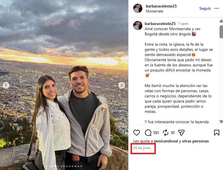 Bárbara Celeste publicó fotografías de su viaje a Colombia horas antes de morir a causa de los terremotos en Venezuela.