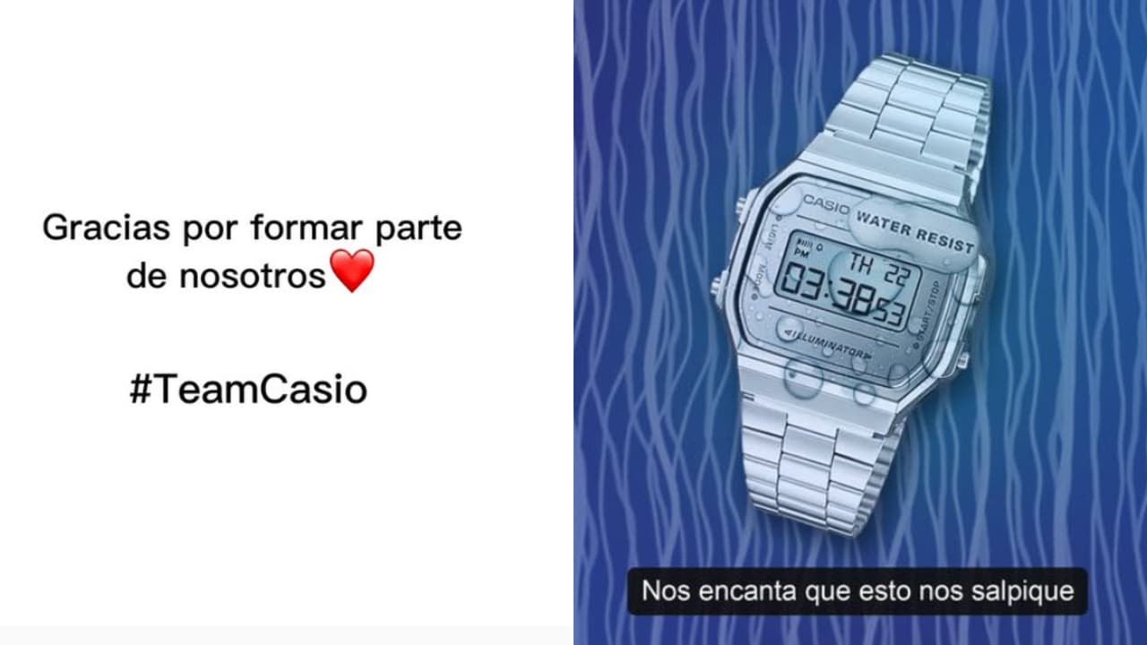 Estas son las referencias que Casio ha hecho a la canción de Shakira desde su cuenta verificada de Instagram en España.