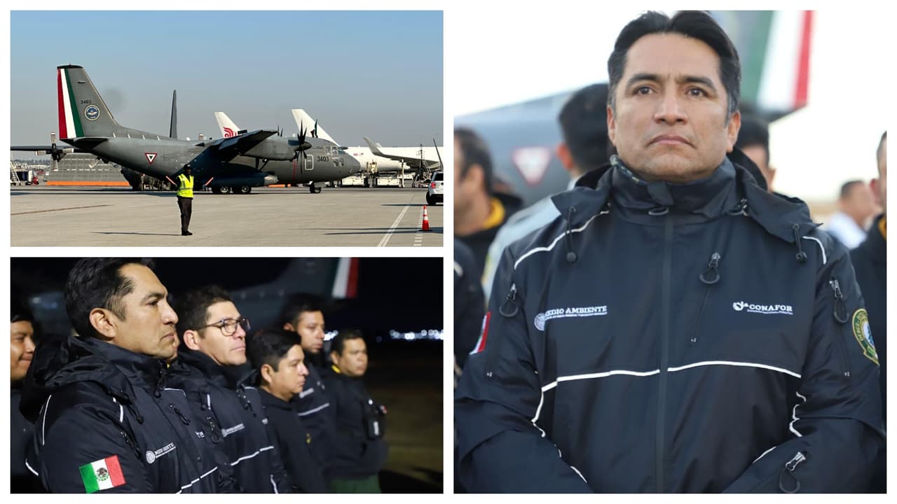 Bomberos mexicanos llegan a California para combatir incendios forestales