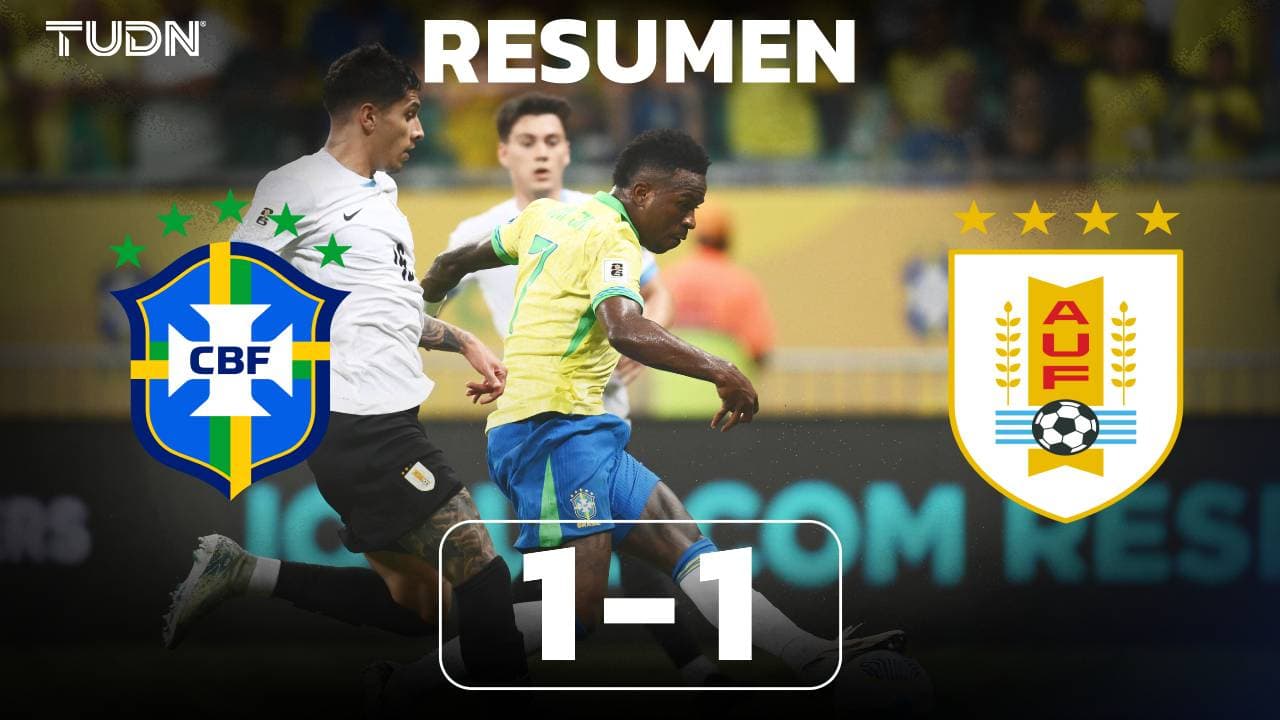 Brasil y Uruguay empatan rumbo al Mundial 2026 en partido de golazos