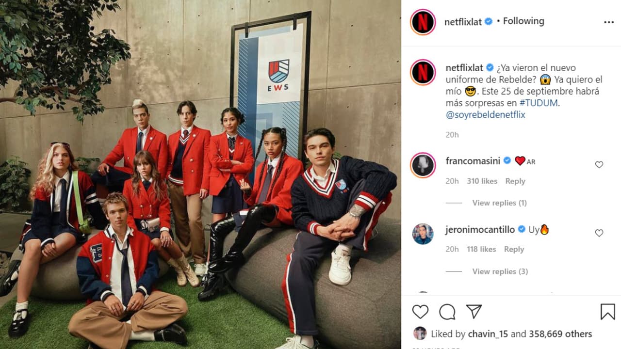 A través de las redes sociales de Netflix Latinoamérica, publicaron la 
<b>primera fotografía oficial de la nueva generación </b>del Elite Way School, en donde lucen el uniforme escolar que portarán en los capítulos a estrenarse en 2022.