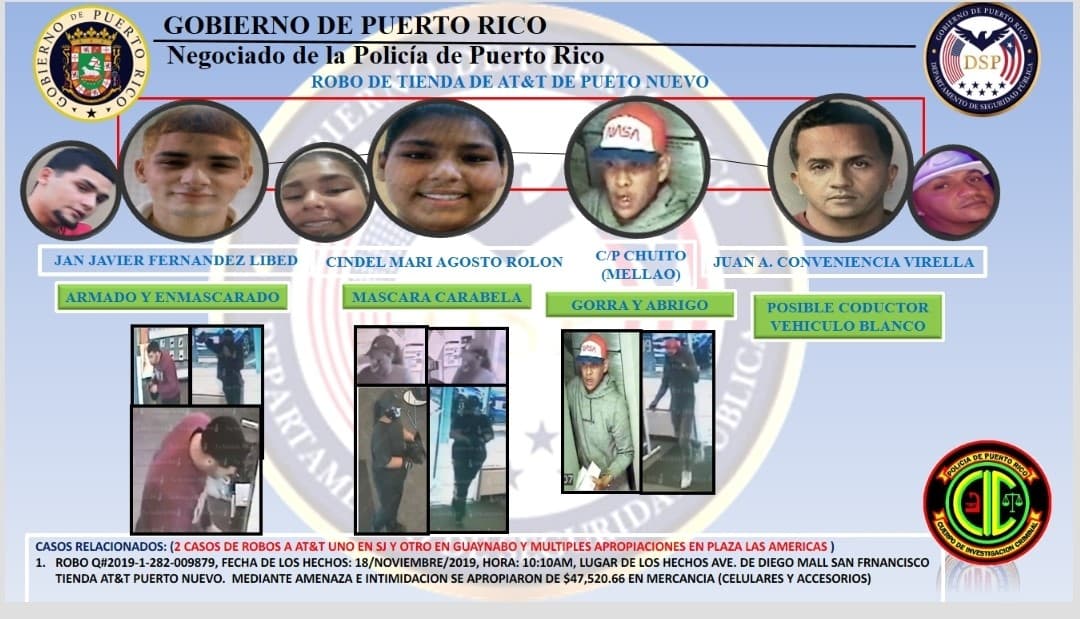 Arrestan a presunta cabecilla de pandilla dedicada al robo en tiendas de Puerto Rico