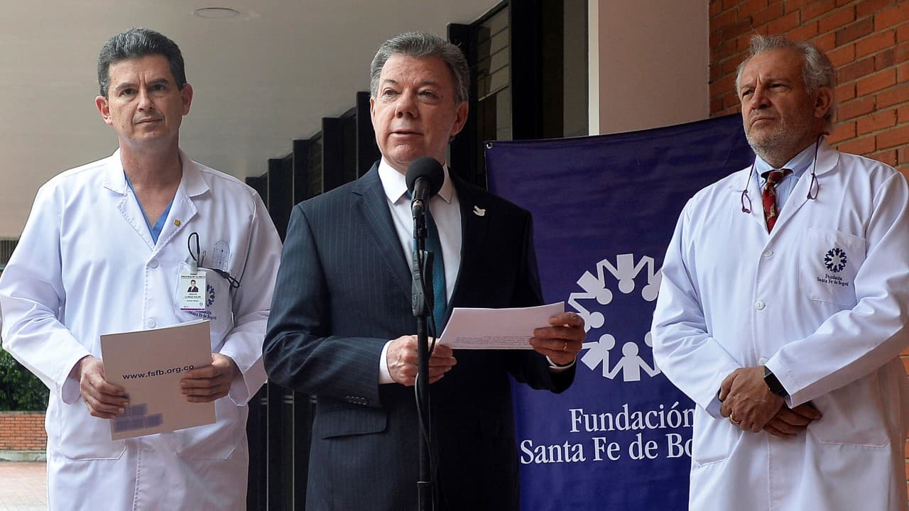 El presidente colombiano Santos se realizará chequeos médicos en EEUU por posible recurrencia de un cáncer de próstata