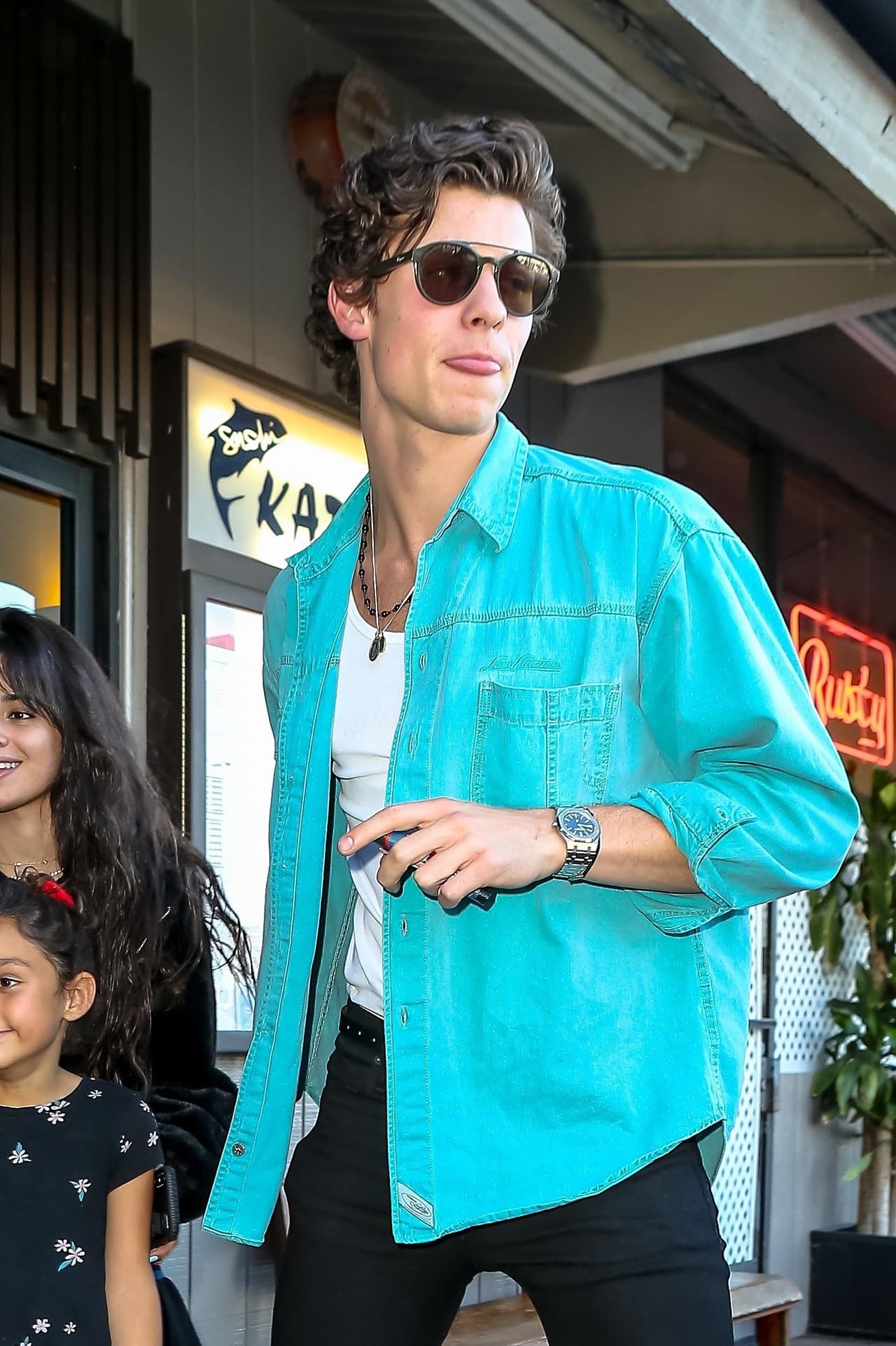 Y apenas en noviembre, 
<b><a href="https://www.univision.com/temas/shawn-mendes">Shawn Mendes</a></b> fue visto con Camila Cabello. El cantante presumió una camisa en verde azulado.
<br>