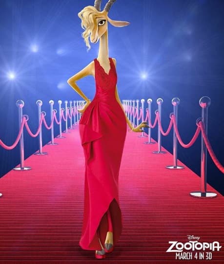 Este proyecto de película animada la tuvo tan entusiasmada, que se metió de lleno en el personaje, incluso declaró que pidió a los creativos modificar el diseño de la gacela para que tuviera más caderas, similares a las de ella.