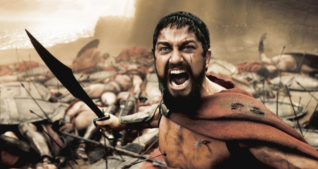 Gerard Butler como Leonidas en '300'.