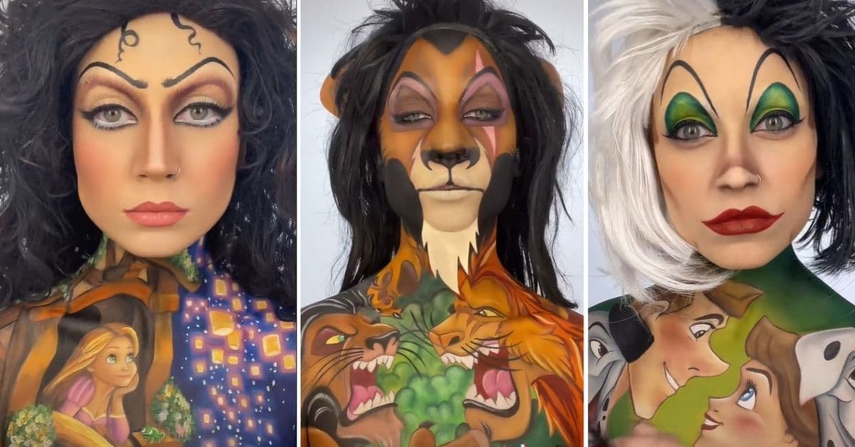 Maquillista usa su cuerpo como lienzo para crear las mejores escenas del cine: tiene 22 años