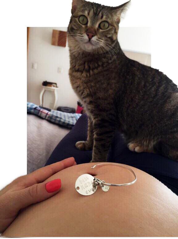 Al parecer todos están al pendiente del nacimiento de su bebé, ¡hasta este gatito!