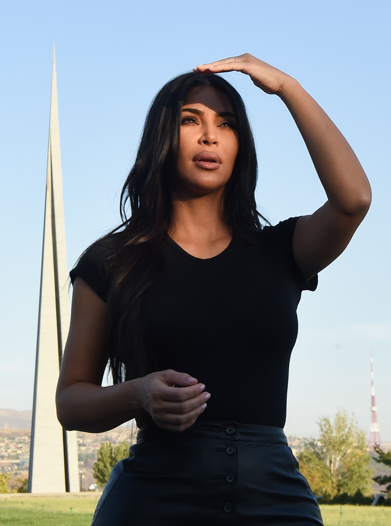 Este martes, Kim Kardashian participó en el 
<b>Congreso Mundial de Tecnologías de la Información</b>, que se realiza en Ereván, la capital armenia.