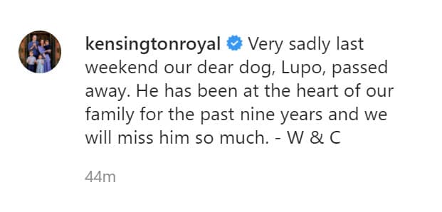 El mensaje fue firmado personalmente con las iniciales de los duques de Cambridge. 
<br>