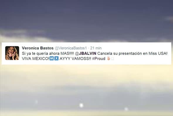 La periodista Verónica Bastos se pronunció a favor de J Balvin.