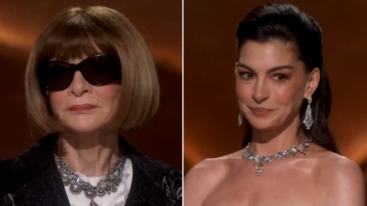 Así fue el momento ‘Devil wears Prada’ de Anne Hathaway y Anna Wintour en los Oscar 2026