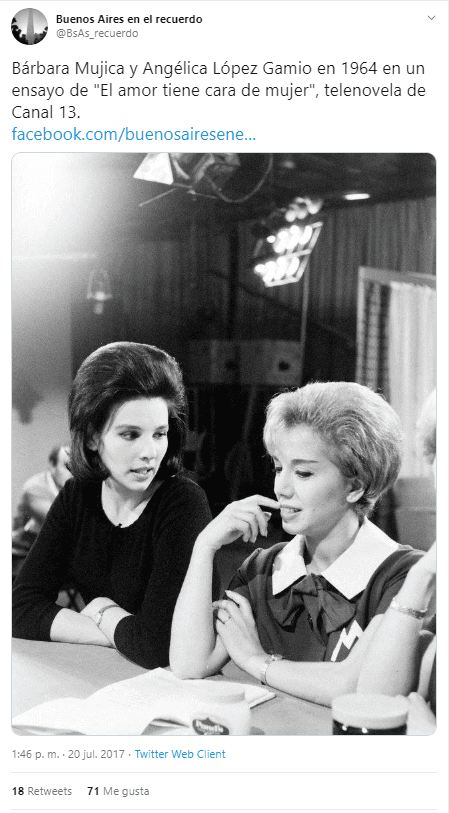 <b>'El amor tiene cara de mujer'</b> es un melodrama argentino que se transmitió entre 1964 y 1972, trataba sobre cuatro mujeres que trabajaban en un salón de belleza, cada una con diferentes problemáticas. Tuvo 
<b>800 episodios</b> de media hora y se convirtió en un éxito. Bárbara Mujica, Iris Láinez, Delfy de Ortegay Angélica López Gamio fueron las actrices estelares.