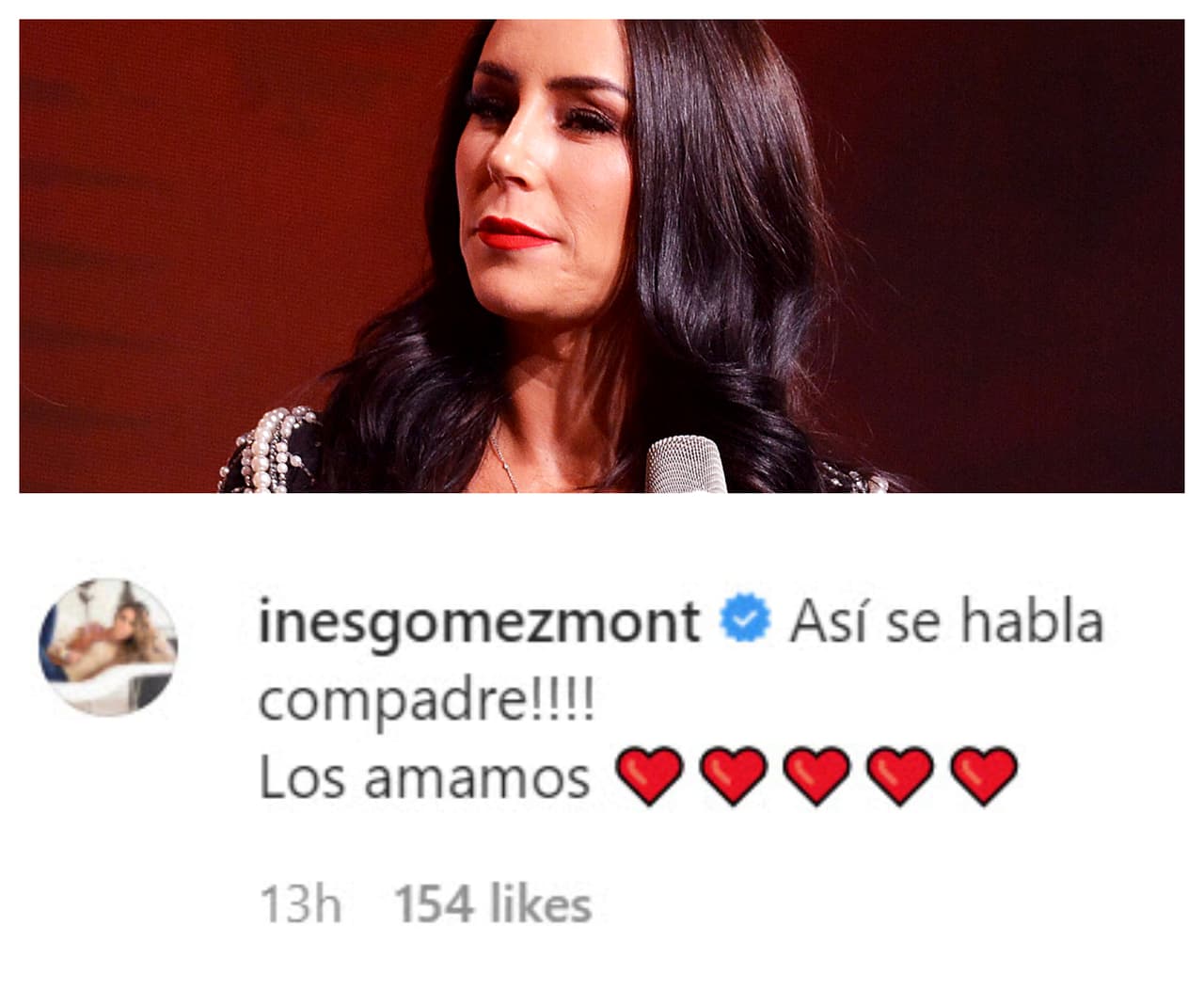 Inés Gómez Mont, comadre de la pareja, también les mostró su apoyo. 
<br>