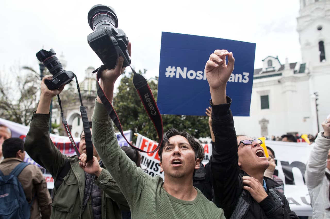 Diversas manifestaciones han pedido el rescate de los periodistas, una solicitud que a través de redes sociales se hace con la etiqueta #NosFaltan3.