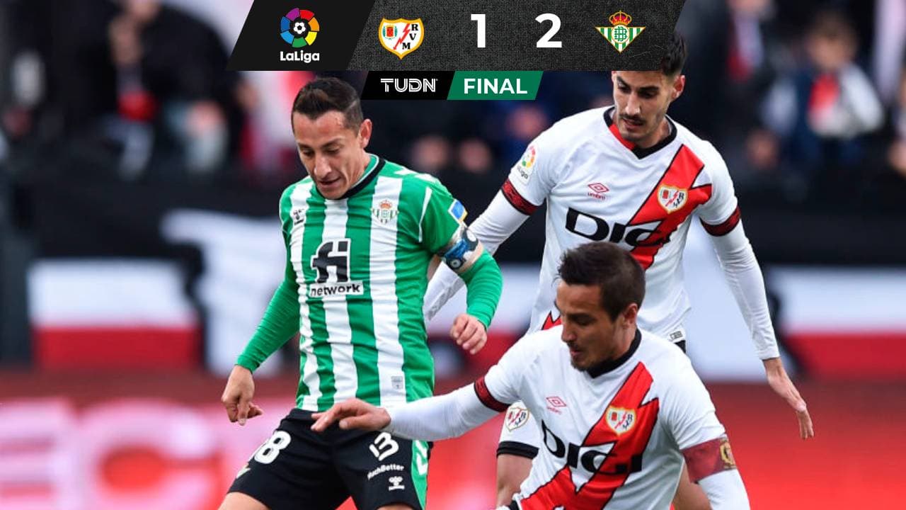 Andrés Guardado fue titular y el Betis ganó en su visita al Rayo Vallecano