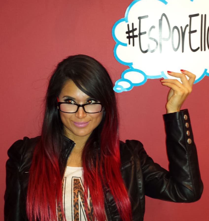 En Nuestra Belleza Latina manejó un look de cabello largo y oscuro.