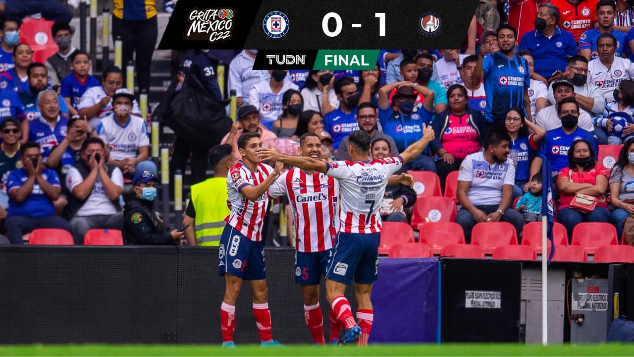 San Luis vence a domicilio a Cruz Azul en el Estadio Azteca tras Fecha 16 de Liga MX.