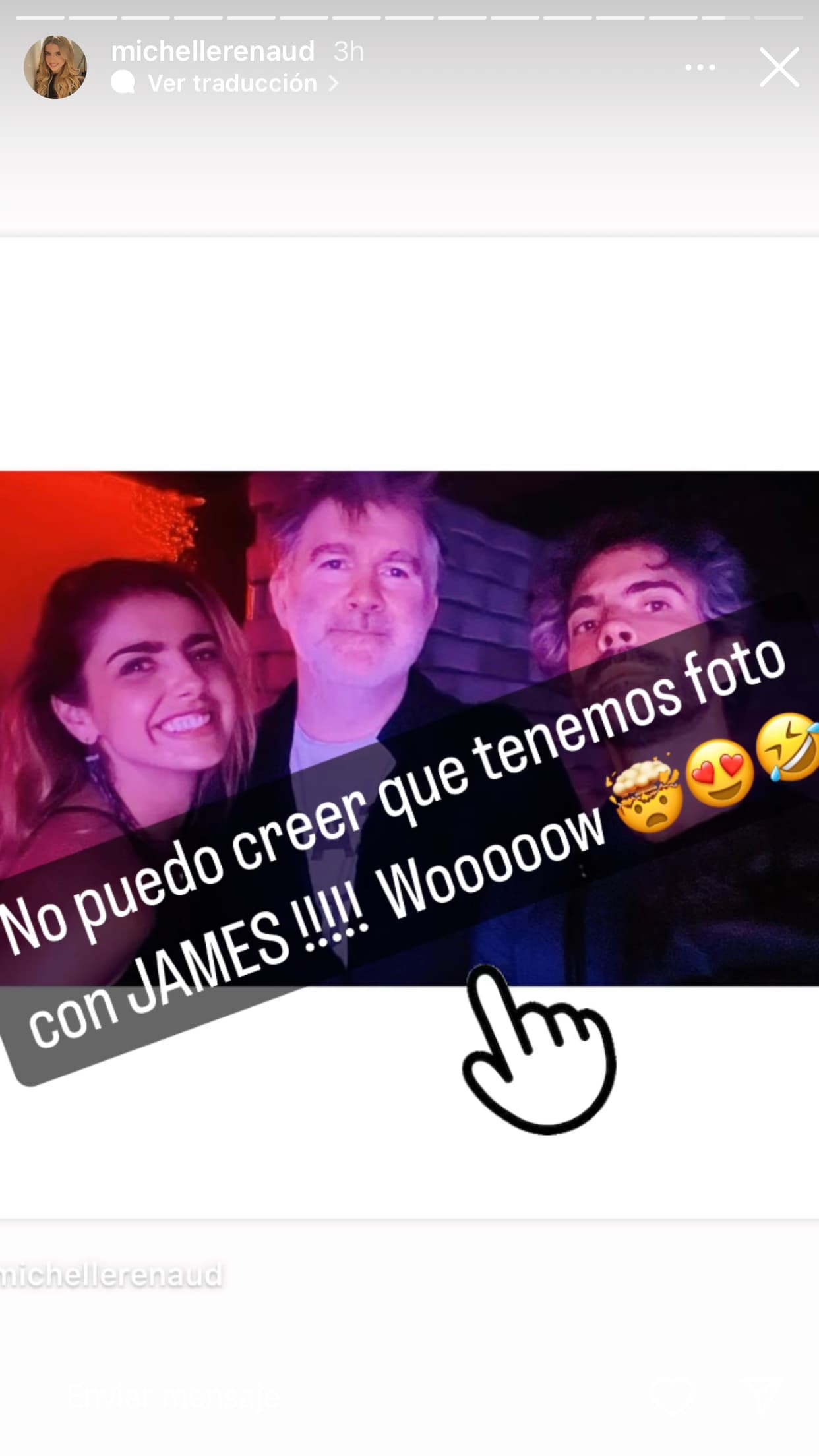 En su respuesta, reiteró que "lo importante" es que pudo conocer a James Murphy, de LCD Soundsystem. 
<br>