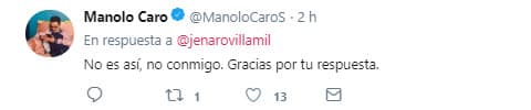 El director de cine comentó la respuesta y agradeció al periodista.
<br>