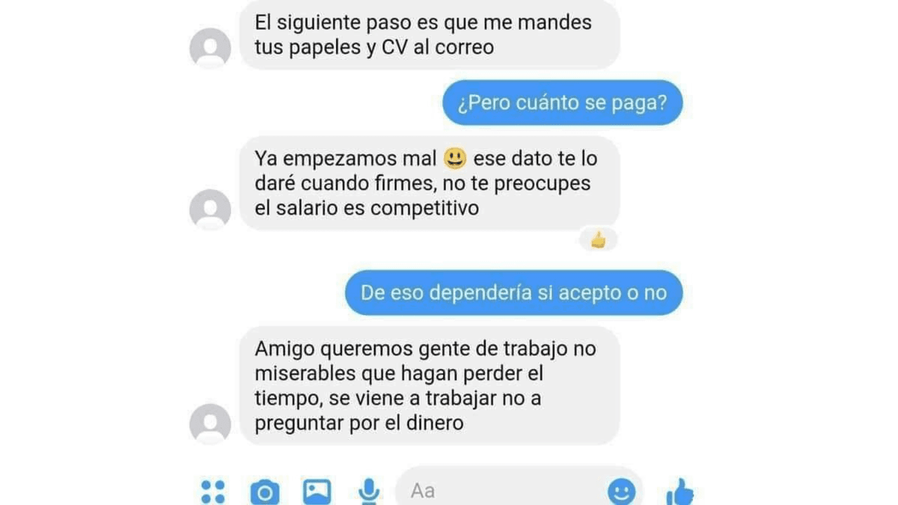 Anécdotas de trabajos explotadores en redes sociales