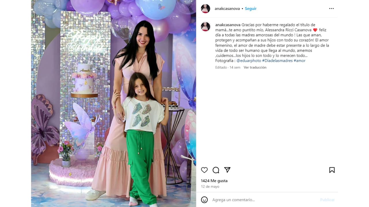 Alessandra es la única hija de la actriz.