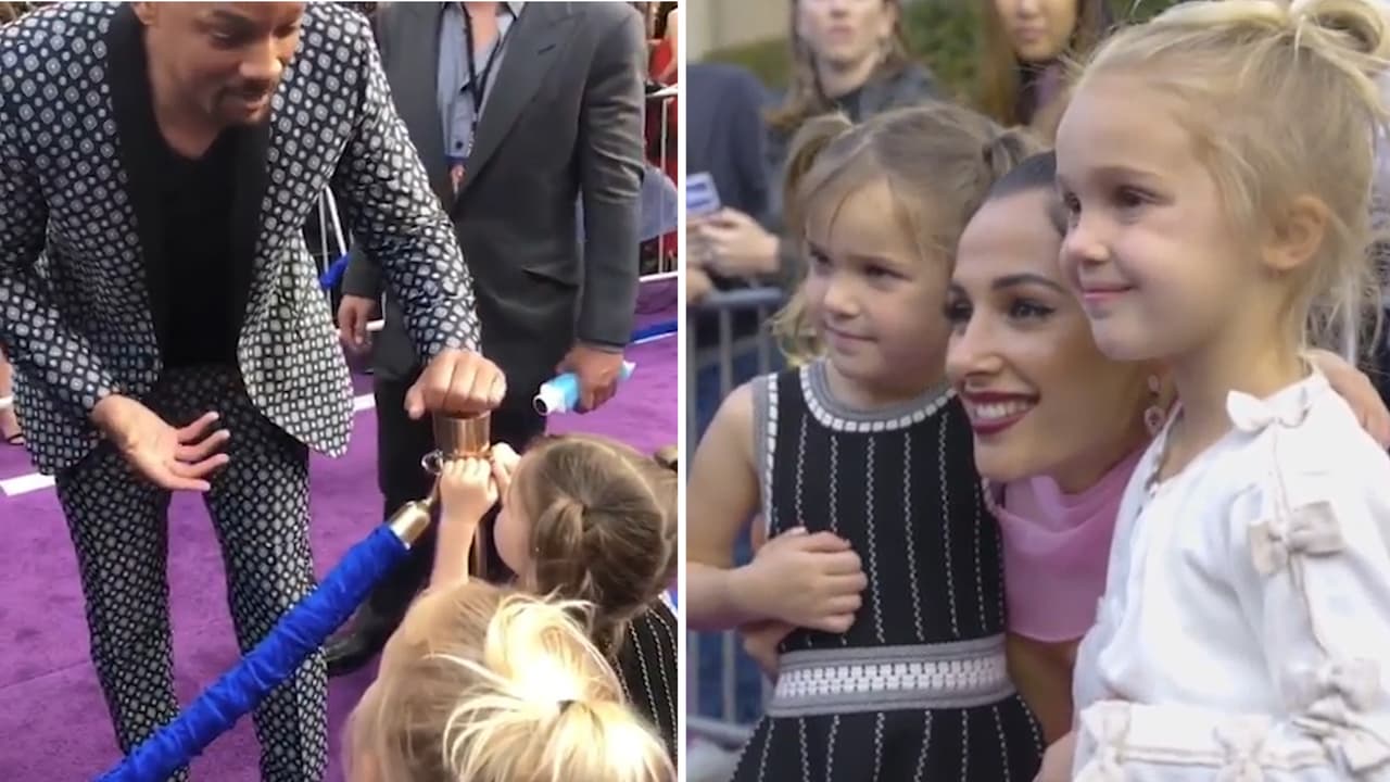 Directo al ‘tiernómetro’: tienes que ver el gesto de Will Smith para complacer a dos niñas como 'Aladdin'
