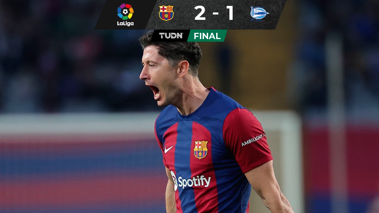Lewandowski despierta para la remontada del Barcelona sobre Alavés