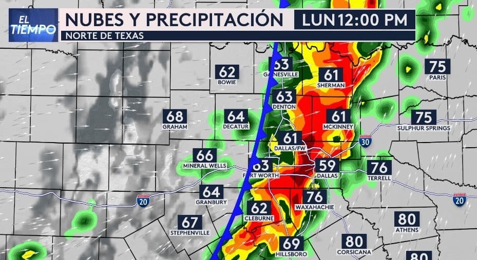 Los chubascos y tormentas se mantendrán durante el día, con mayores probabilidades alrededor el mediodía.
