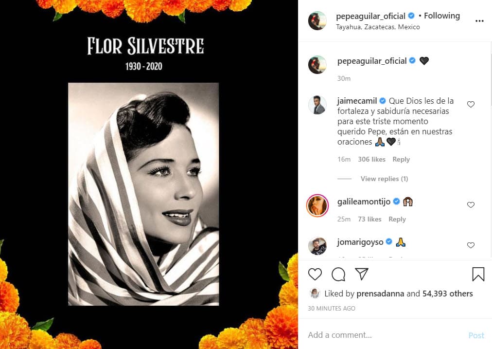 Pepe publicó un 
<b>retrato </b>con el año de nacimiento y muerte de su madre. Un emoticono de un corazón negro acompañó la imagen.
<br>