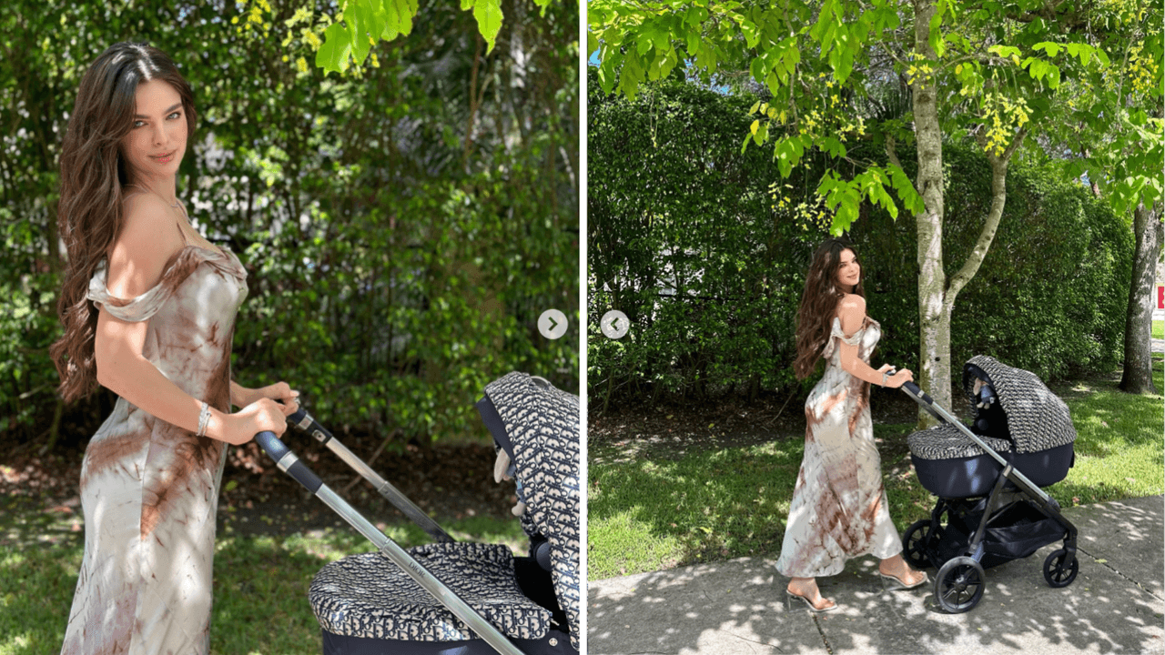 Nadia Ferreira pasea a su bebé en carriola de Dior