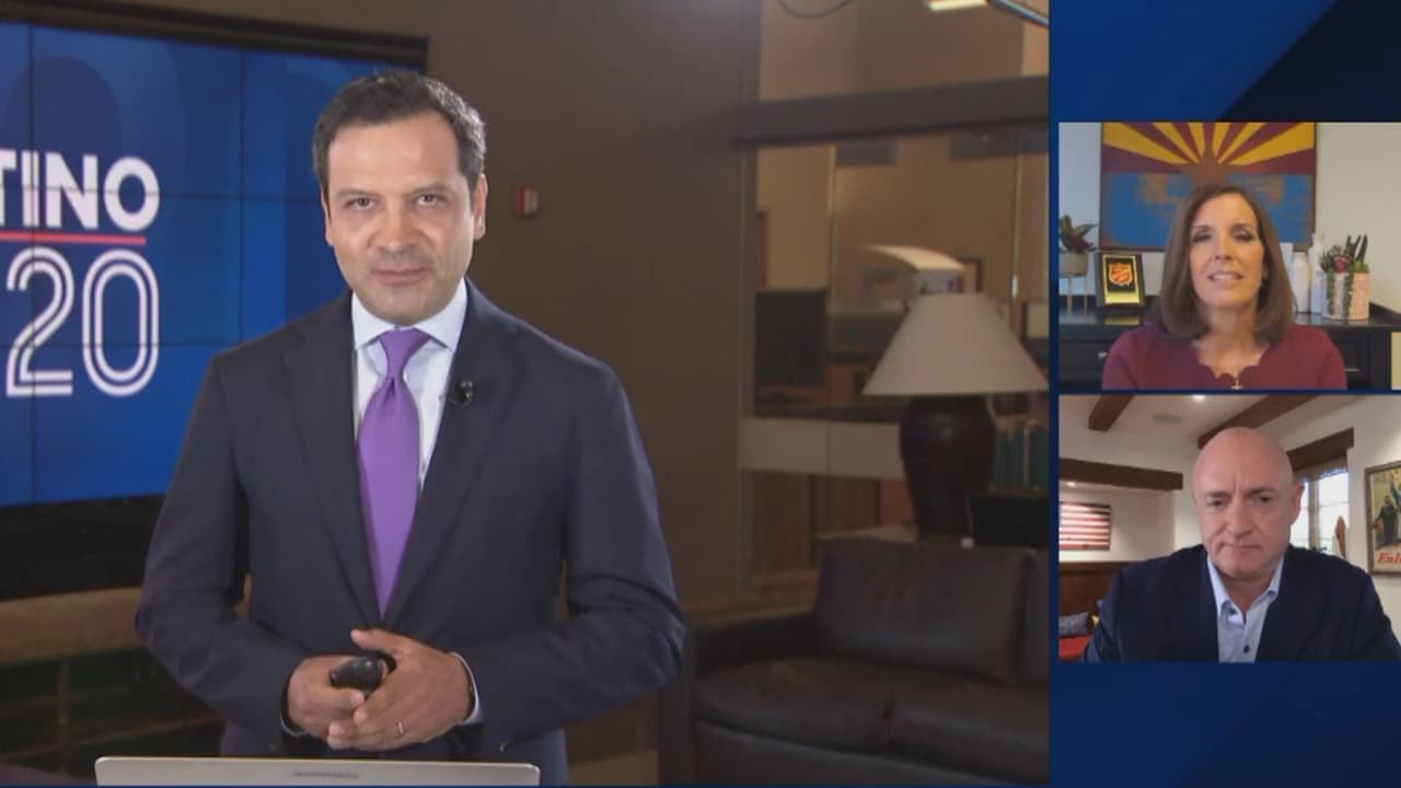 La senadora republicana Martha McSally y el demócrata Mark Kelly exponen sus ideas y propuestas en Univision Arizona