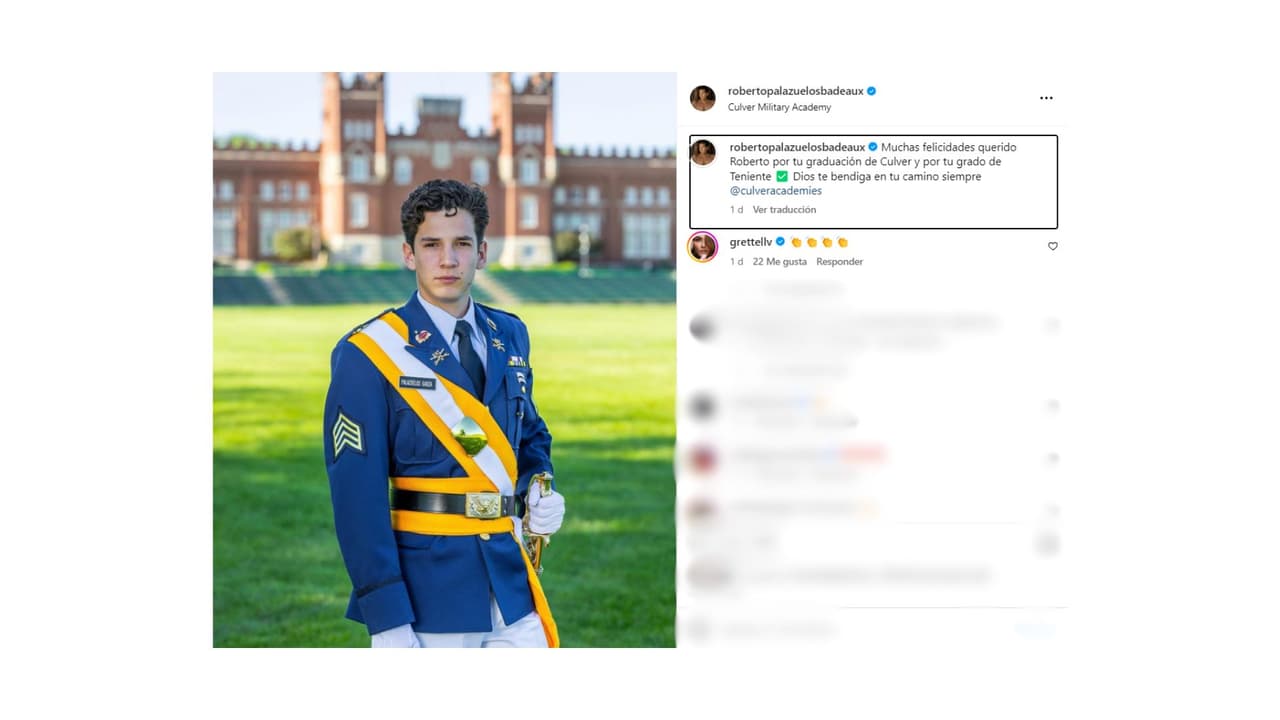 Así luce el hijo de Roberto Palazuelos como Teniente.