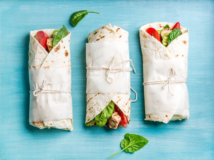 Wrap de pollo con provolone y espinacas | Reto 28
