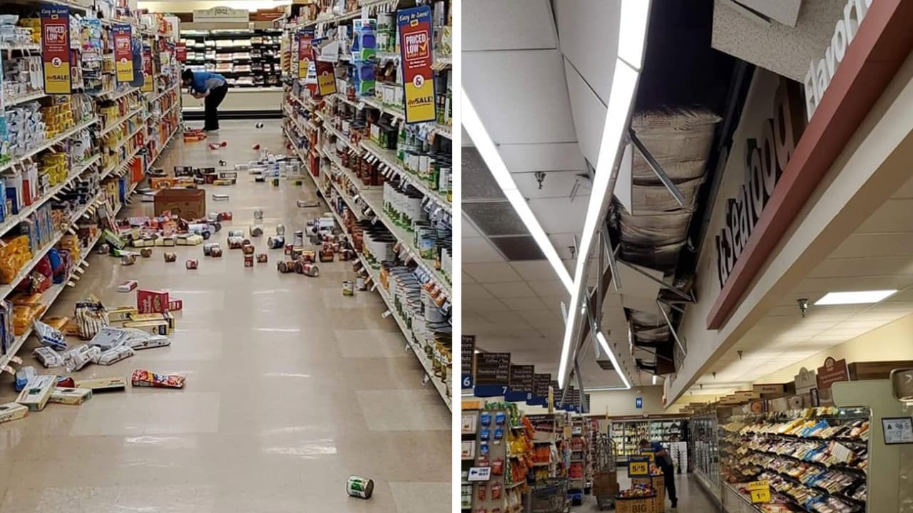 El supermercado Food Lion de la ciudad de Sparta sufrió daños estructurales. Según informaron medios locales, la directiva cerró las puertas del establecimiento para realizar las labores de limpieza.