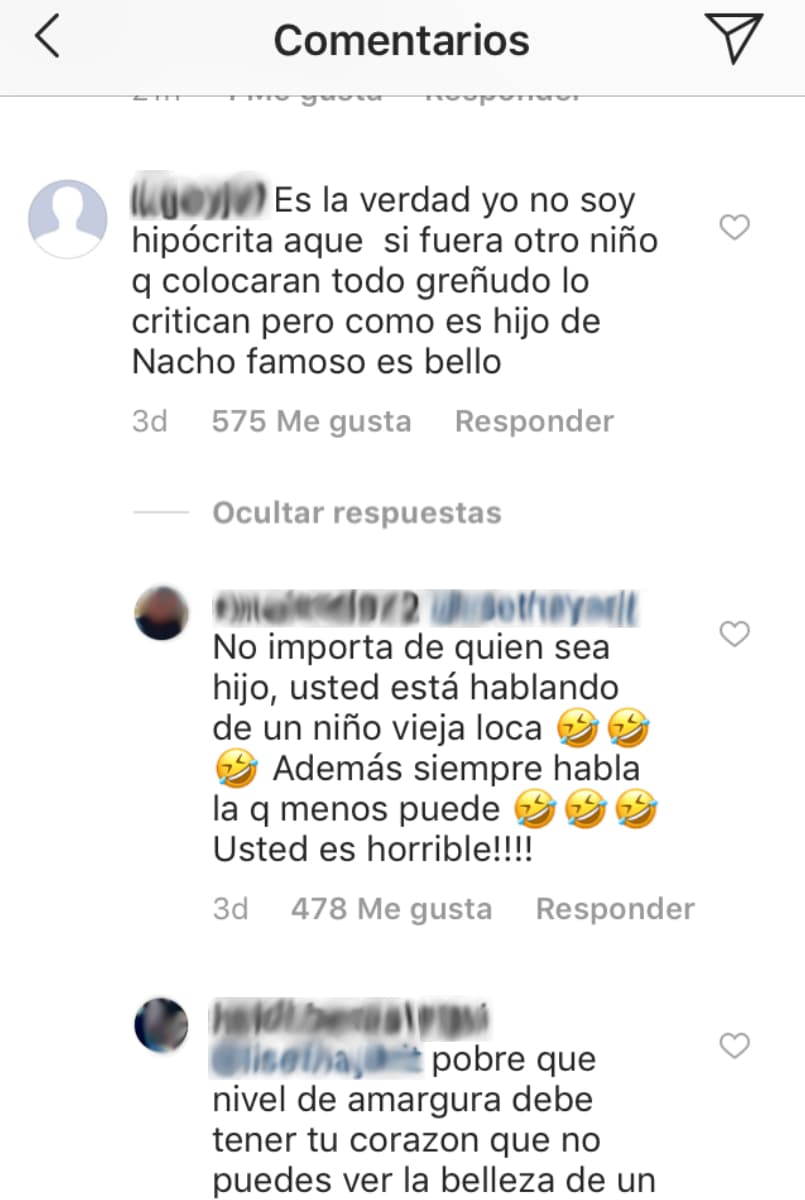 Ante tal mensaje, los admiradores del cantante no se quedaron callados y también respondieron para apoyar al intérprete y a su hijo.