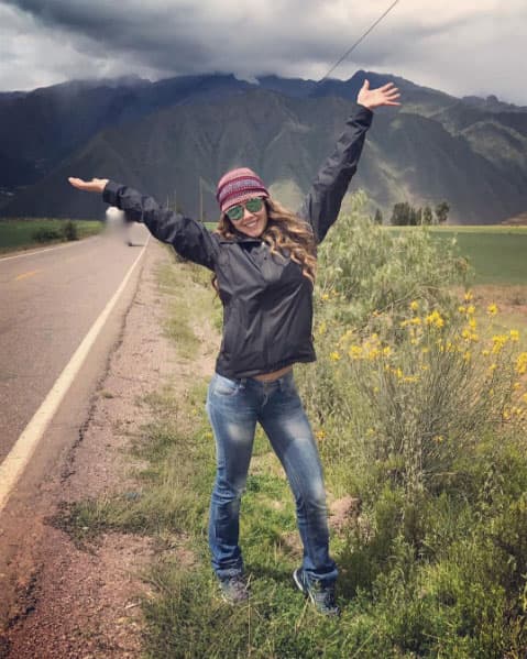 A pesar de las bajas temperaturas, Marlene no dejó de disfrutar cada paisaje natural.
