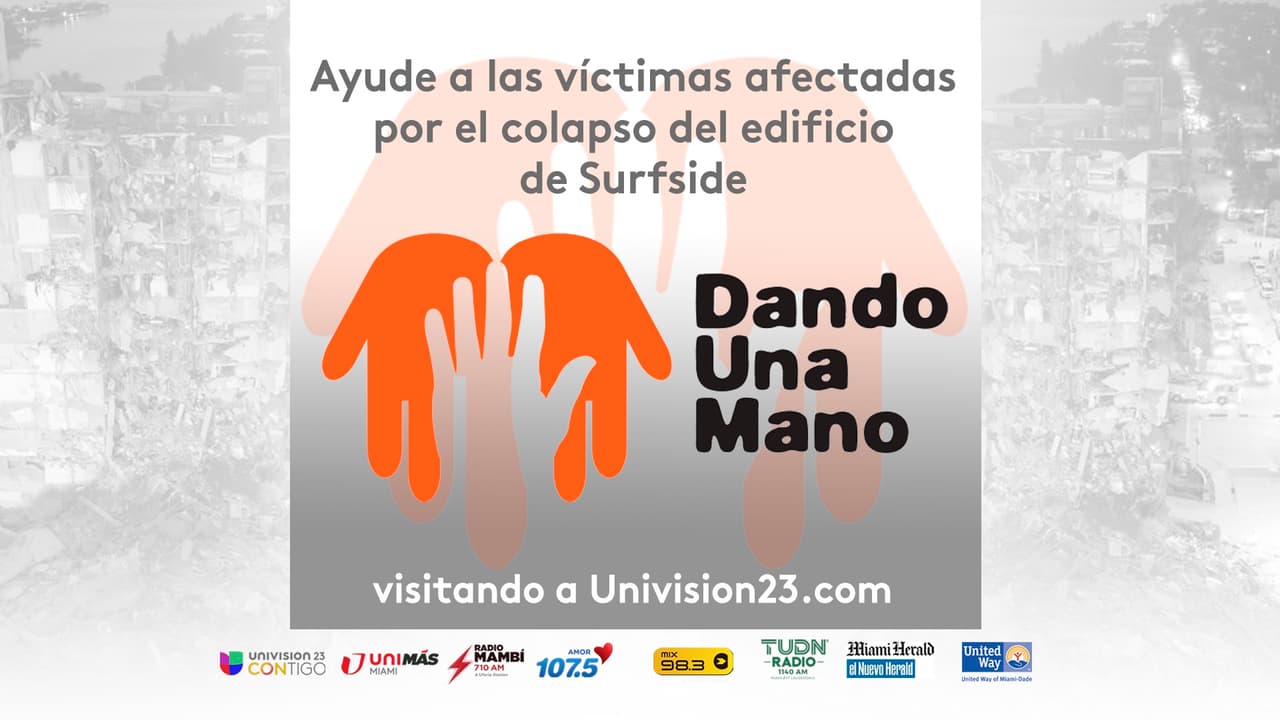 Aquí puedes ayudar a las víctimas del colapso del condominio Champlain Towers