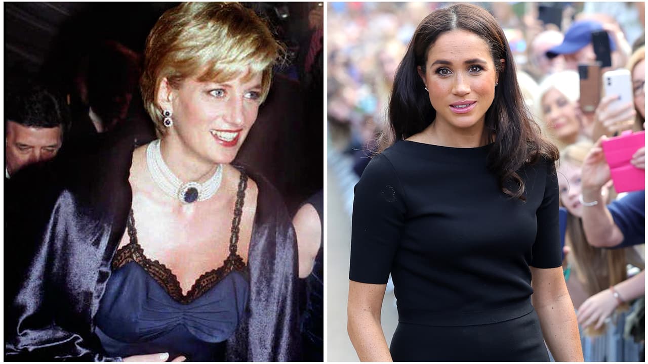 La verdad del supuesto look de Meghan Markle en el funeral de la reina por el que la comparan con Lady Di