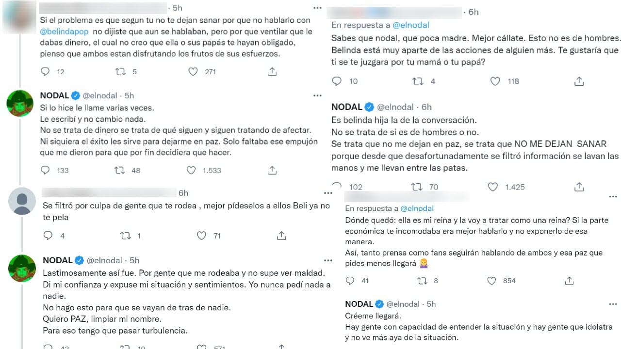 Christian Nodal se defendió en Twitter.