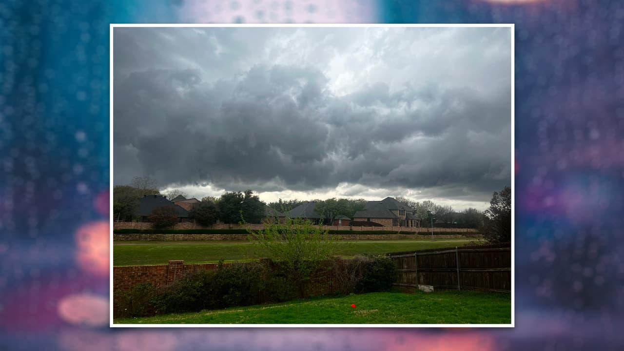 Desde Denton, vecinos reportaron la formación de una célula de tormenta la tarde de este jueves. Fotografía cortesía de nuestra compañera Angelina Armendariz.