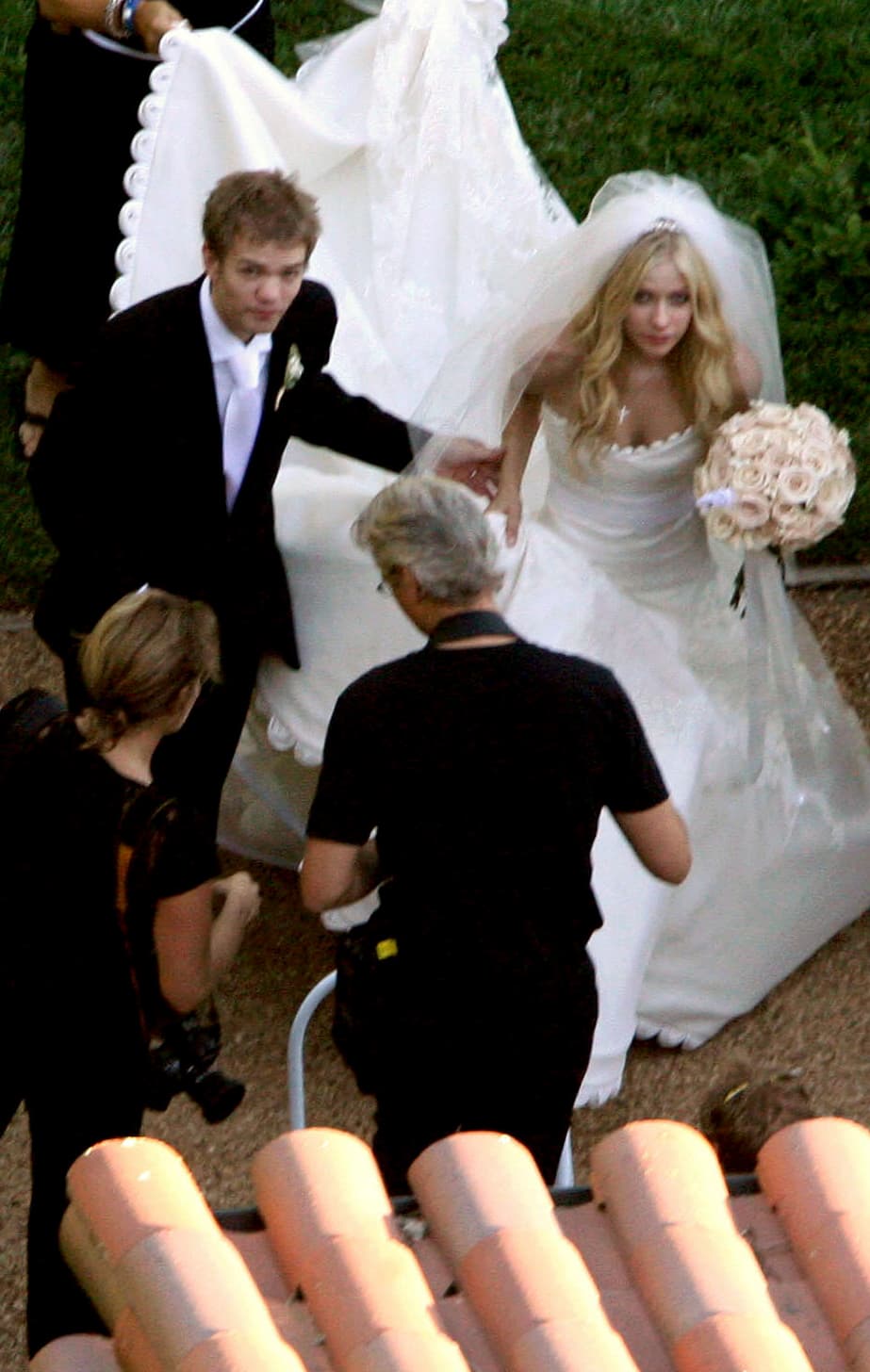 Avril Lavigne usó un Vera Wang en su boda con Deryck Whibley
