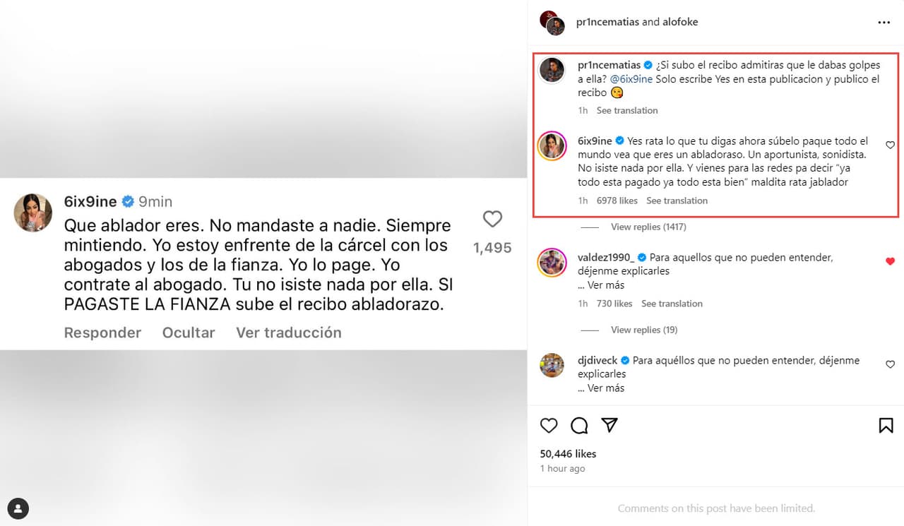 Tekashi desmiente a Alofoke.