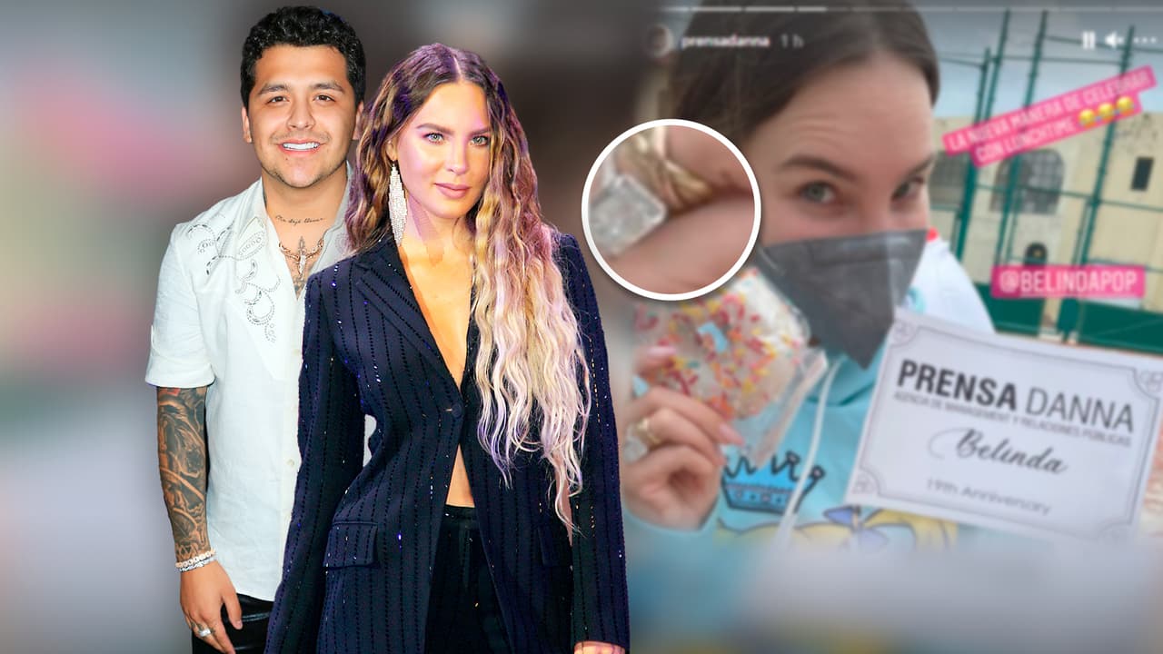 ¿Ya se casaron? Belinda se deja ver con el anillo que le dio Nodal y lo acompaña con una nueva sortija