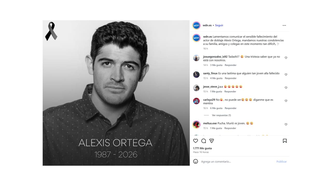 Así se dio a conocer la muerte de Alexis Ortega.